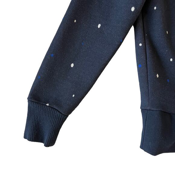 ZARA Men's Ski Sweater Medium Knit Navy Blue Polka Dot Streetwear 4087/401 - Picture 9 of 13